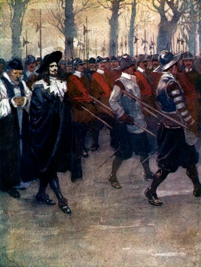 König Karl ging zum letzten Mal durch die Straßen Londons, 1649, 1905 von A. S. Forrest