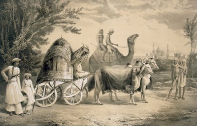 Haremwagen des Königs von Delhi, veröffentlicht 1858 von A. Soltykoff