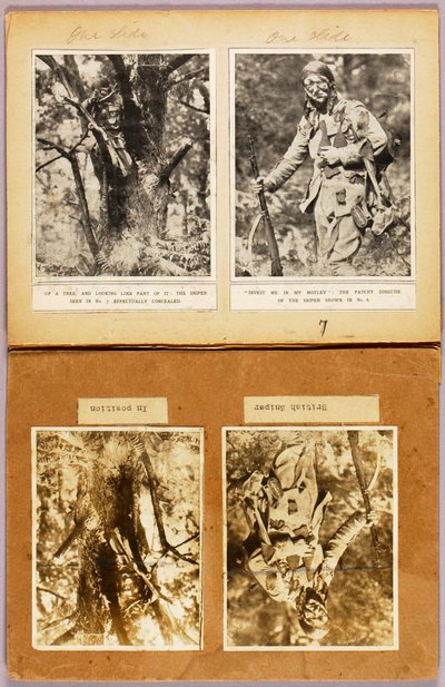 Britische Scharfschützen-Tarnung (frühe Bilder), Studienmappe für das Buch Concealing Coloration in the Animal Kingdom von Abbott Handerson Thayer