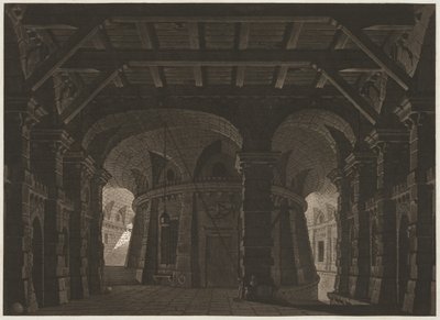 Unterirdisches Gefängnis für die Bühne von Abel Schlicht