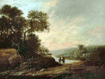 Landschaft mit Burgruinen von Abraham Blommaert