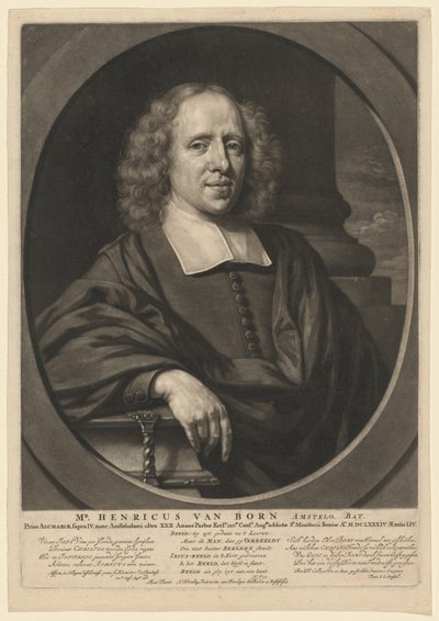 Herr Henricus van Born von Abraham Blooteling, after Nicolaes Maes