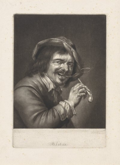 Mann mit einer Pfeife (der Geruchssinn) von Abraham Bloteling