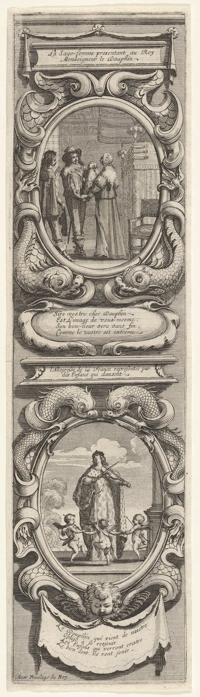 Allegorien zu Ehren der Geburt des Dauphins, ca. 1638 von Abraham Bosse
