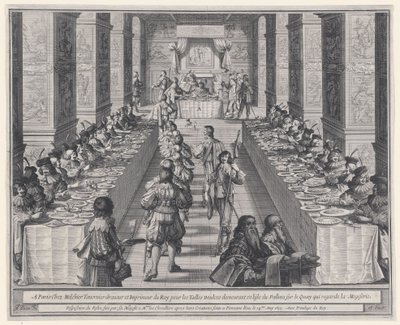 Anordnung des Festmahls, aus "Der Orden des Heiligen Geistes" von Abraham Bosse