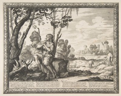 Der verlorene Sohn hütet Schweine, ca. 1636 von Abraham Bosse