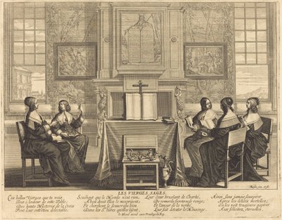 Die klugen Jungfrauen beim Gebet von Abraham Bosse