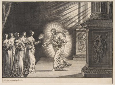 Die klugen Jungfrauen vor Christus von Abraham Bosse