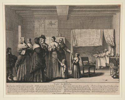 Visiter les Malades, aus Sieben Werke der Barmherzigkeit von Abraham Bosse