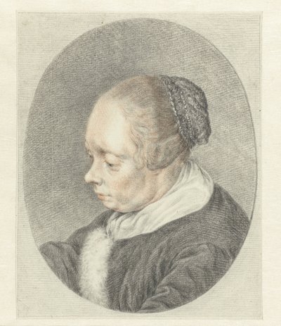 Die Spinnerin (Detail) von Abraham Delfos