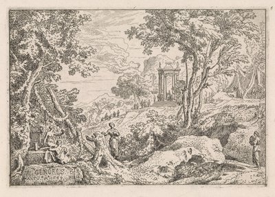 Landschaft mit Tempel von Abraham Genoels