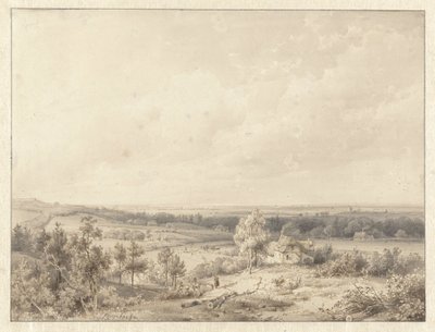 Ansicht Richtung Alkmaar von der Düne in Schoorl von Abraham Johannes Couwenberg