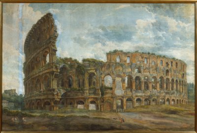 Außenansicht des Kolosseums in Rom von Abraham Louis Rodolphe Ducros