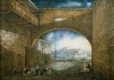 Fort St. Angelo in Malta von Abraham Louis Rodolphe Ducros