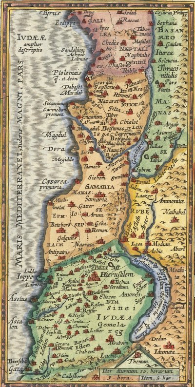 Karte des Heiligen Landes (1624) von Abraham Ortelius von Abraham Ortelius