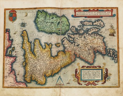 Angliae, Scotiae, et Hiberniae, sive Britannicar: Insularum descriptio (England, Schottland und Irland, auch bekannt als die Britischen Inseln) von Abraham Ortelius