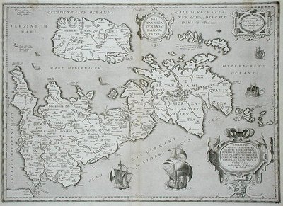 Karte von Großbritannien und Irland von Abraham Ortelius