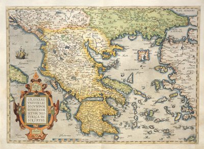 Karte von Griechenland, aus Theatrum Orbis Terrarum von Abraham Ortelius von Abraham Ortelius