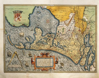 Karte der Niederlande, aus Theatrum Orbis Terrarum von Abraham Ortelius von Abraham Ortelius