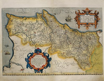 Karte von Portugal, aus Theatrum Orbis Terrarum von Abraham Ortelius von Abraham Ortelius