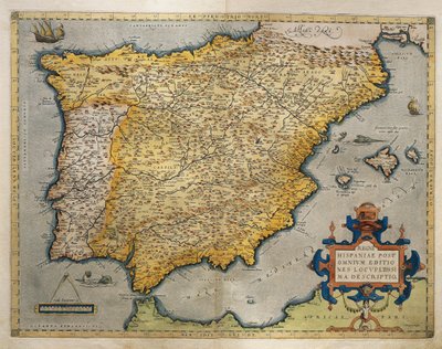 Karte der Iberischen Halbinsel, aus Theatrum Orbis Terrarum von Abraham Ortelius von Abraham Ortelius