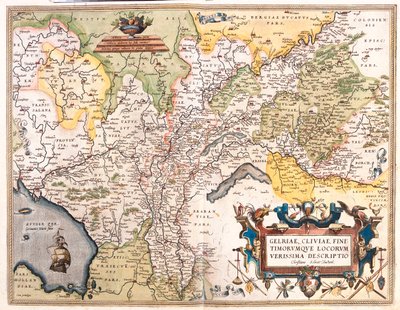 Niederlande (Provinz: Nordholland, Flevoland, Overijssel, Gelderland, Limburg), Deutschland (Bundesland: Niedersachsen, Nordrhein-Westfalen) von Abraham Ortelius
