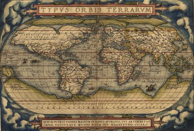 Weltkarte Typvs Orbis Terrarvm von Abraham Ortelius