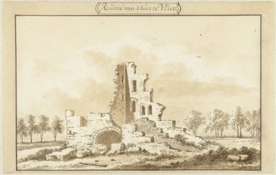 Ruine des Hauses zu Vliet in der Lopikkerwaard von Abraham Rademaker