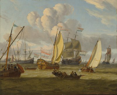 Verschiedene Schiffe in einer frischen Brise von Abraham Storck