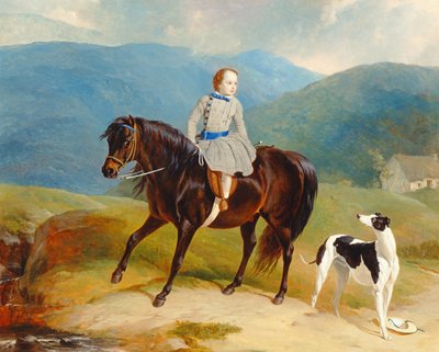 Master Edward Coutts Marjoriebanks auf seinem Pony, ca. 1851 von Abraham and Webster Thomas Cooper