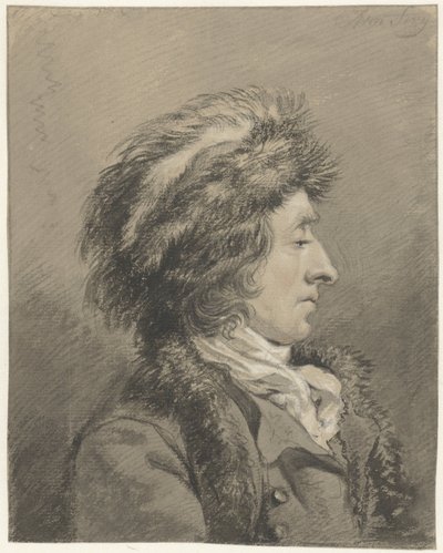 Mann mit Pelzmütze, Profil nach rechts von Abraham van Strij (I)