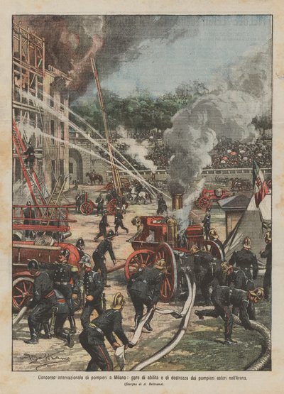 Internationaler Feuerwehrwettbewerb in Mailand, Geschicklichkeits- und Fertigkeitswettbewerbe der ausländischen Feuerwehrleute in der Arena von Achille Beltrame