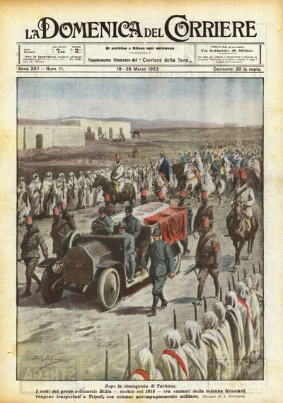 Nach der Rückeroberung von Tarhuna von Achille Beltrame