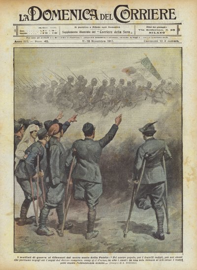 Die Kriegsversehrten an die Verteidiger des heiligen Bodens des Vaterlandes von Achille Beltrame