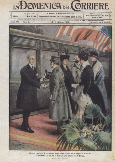 Der Empfang des Präsidenten der Vereinigten Staaten in der Hauptstadt Italiens von Achille Beltrame