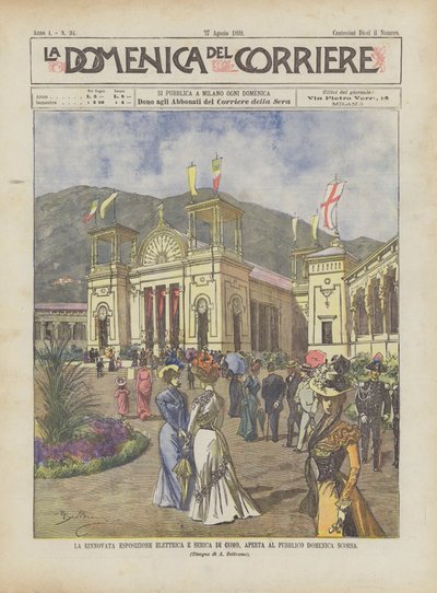 Die Erneuerte Elektrische Und Seidenausstellung Von Como, Am Letzten Sonntag Für Die Öffentlichkeit Geöffnet von Achille Beltrame