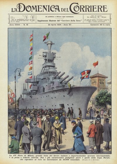 Die XV. Messe von Mailand, großes Fest der italienischen Arbeit und wichtiger internationaler Markt von Achille Beltrame
