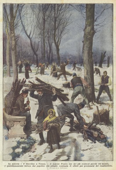 Elend und Unordnung in Wien von Achille Beltrame