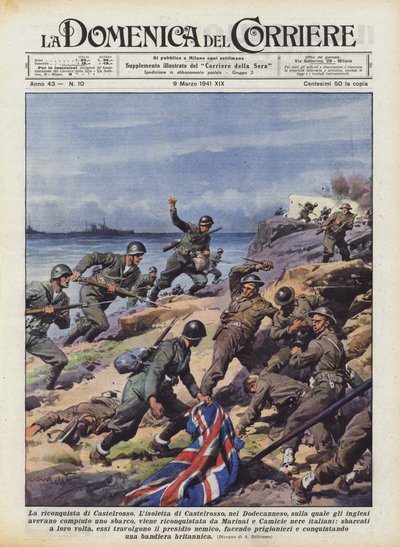 Die Rückeroberung von Kastellorizo von Achille Beltrame
