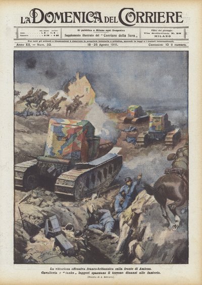 Die Siegreiche Französisch-Britische Offensive An Der Front Von Amiens von Achille Beltrame