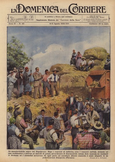 Die charakteristischen Feste des Dopolavoro von Achille Beltrame