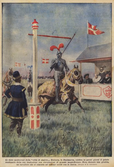 Die mittelalterlichen Feste der Stadt Hamlet von Achille Beltrame