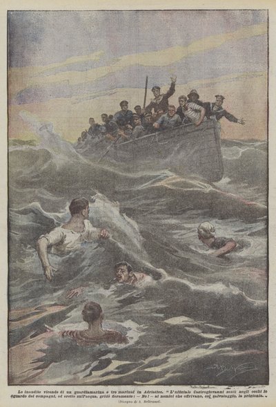 Die unerhörten Abenteuer eines Seekadetten und dreier Matrosen in der Adria von Achille Beltrame