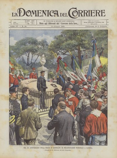 Zum XX. Todestag von Garibaldi, die nationale Pilgerfahrt nach Caprera von Achille Beltrame