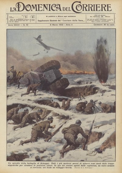 Eine Episode der Schlacht von Shanghai von Achille Beltrame