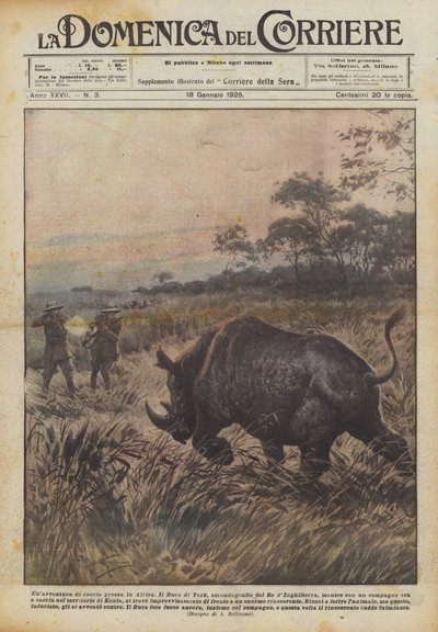 Ein Jagdabenteuer in Afrika von Achille Beltrame