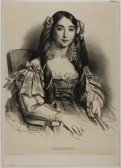 Porträt einer Spanierin von Achille Devéria