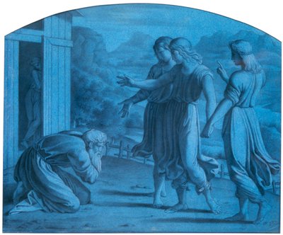 Die Gastfreundschaft Abrahams, ca. 1820-1857 von Achille Devéria