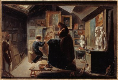Modellpose, ca. 1838 von Achille Devéria