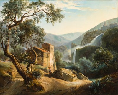 Landschaft mit Wasserfall, ca. 1830 von Achille Hector Camille Debray